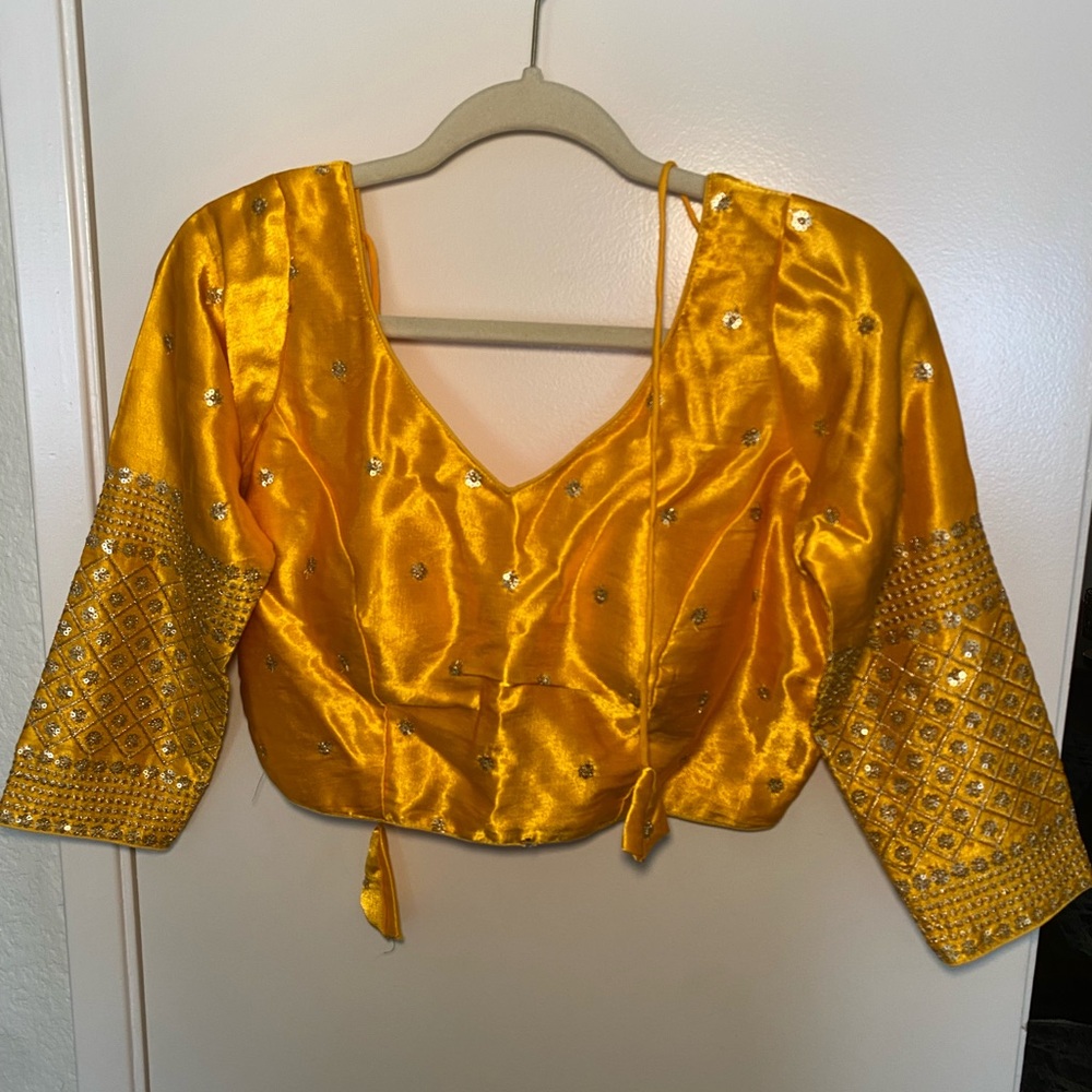 NWT silk embroidery work blouse for saree or lehnga